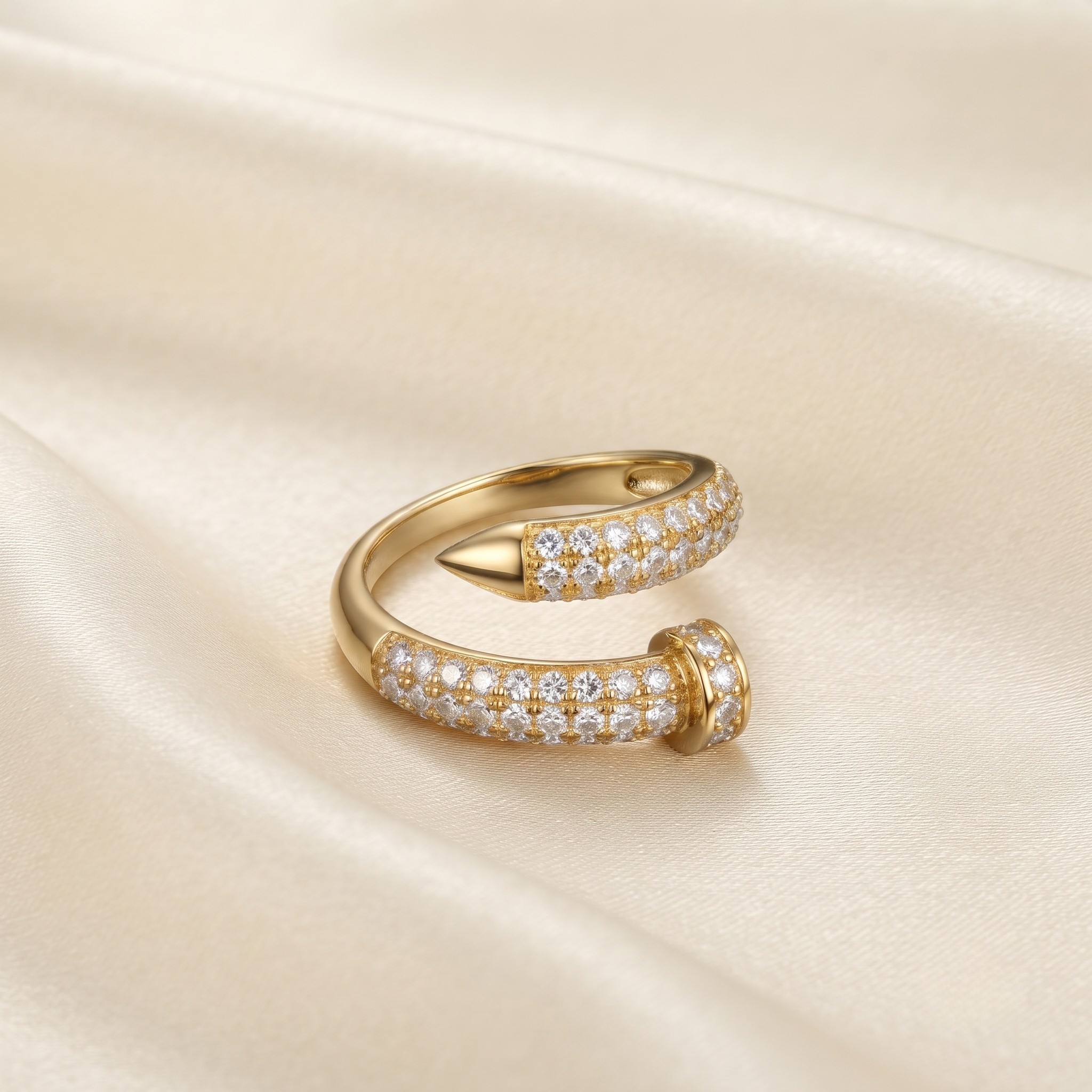 18K Gold Plated Ring Elegant Luxury Ring for Women