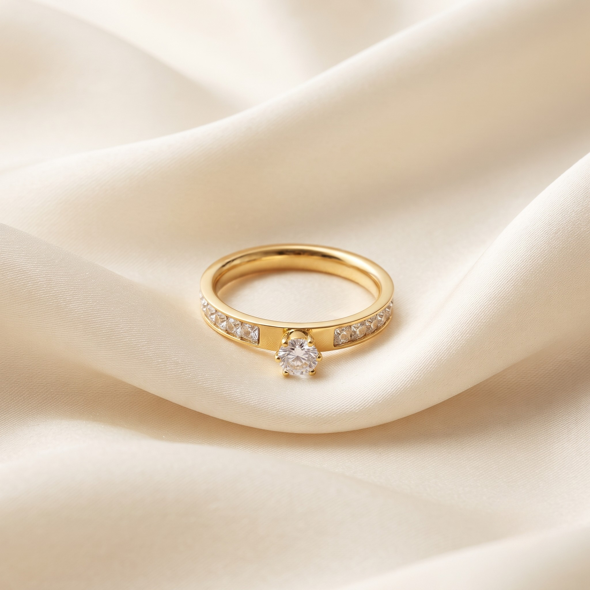 18K Gold Plated Ring Elegant Luxury Ring for Women
