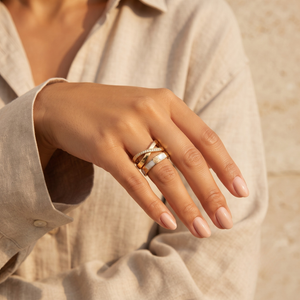 18K Gold Plated Ring Elegant Luxury Ring for Women
