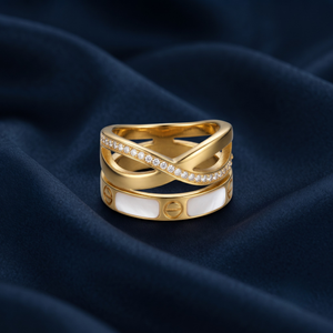 18K Gold Plated Ring Elegant Luxury Ring for Women