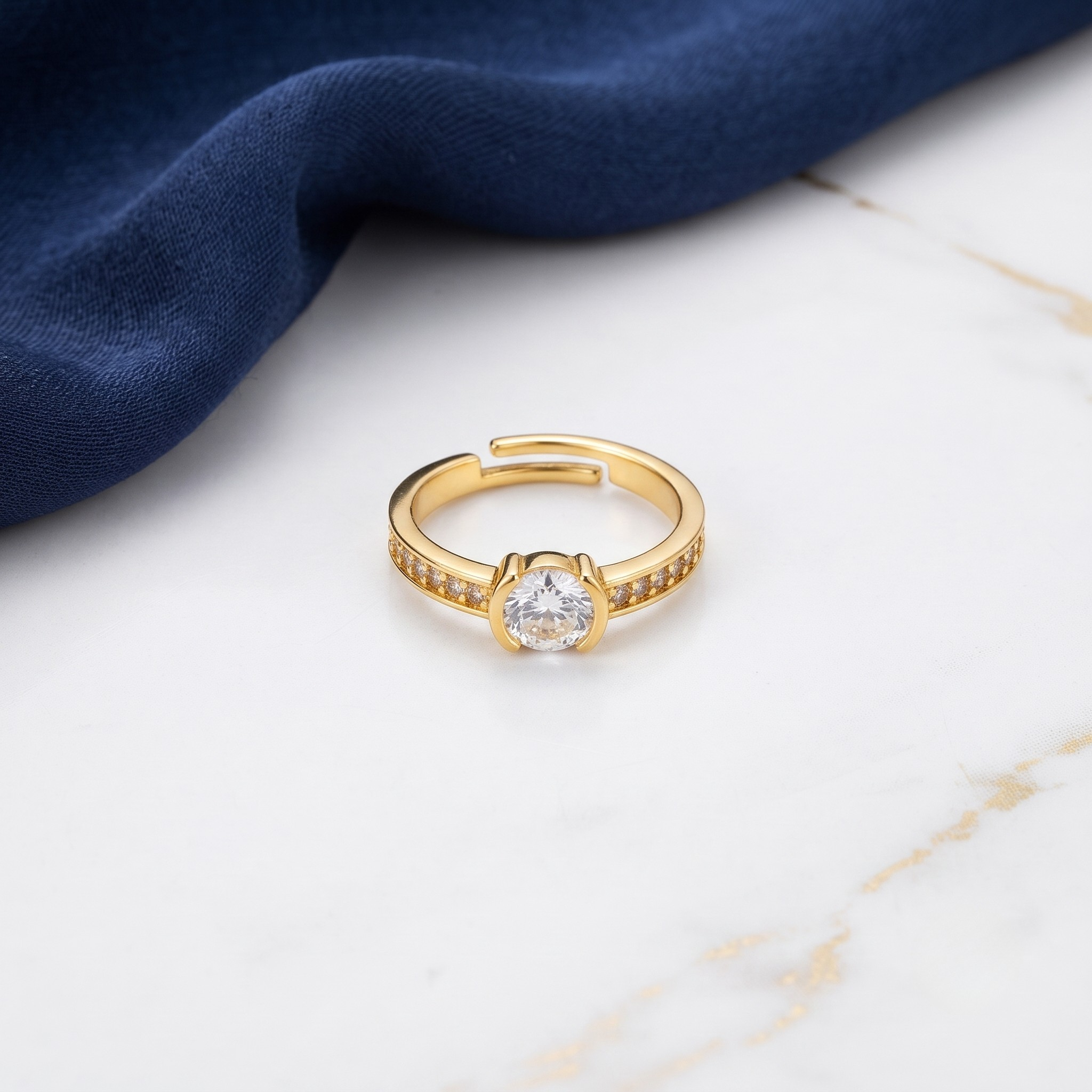 18K Gold Plated Ring Elegant Luxury Ring for Women