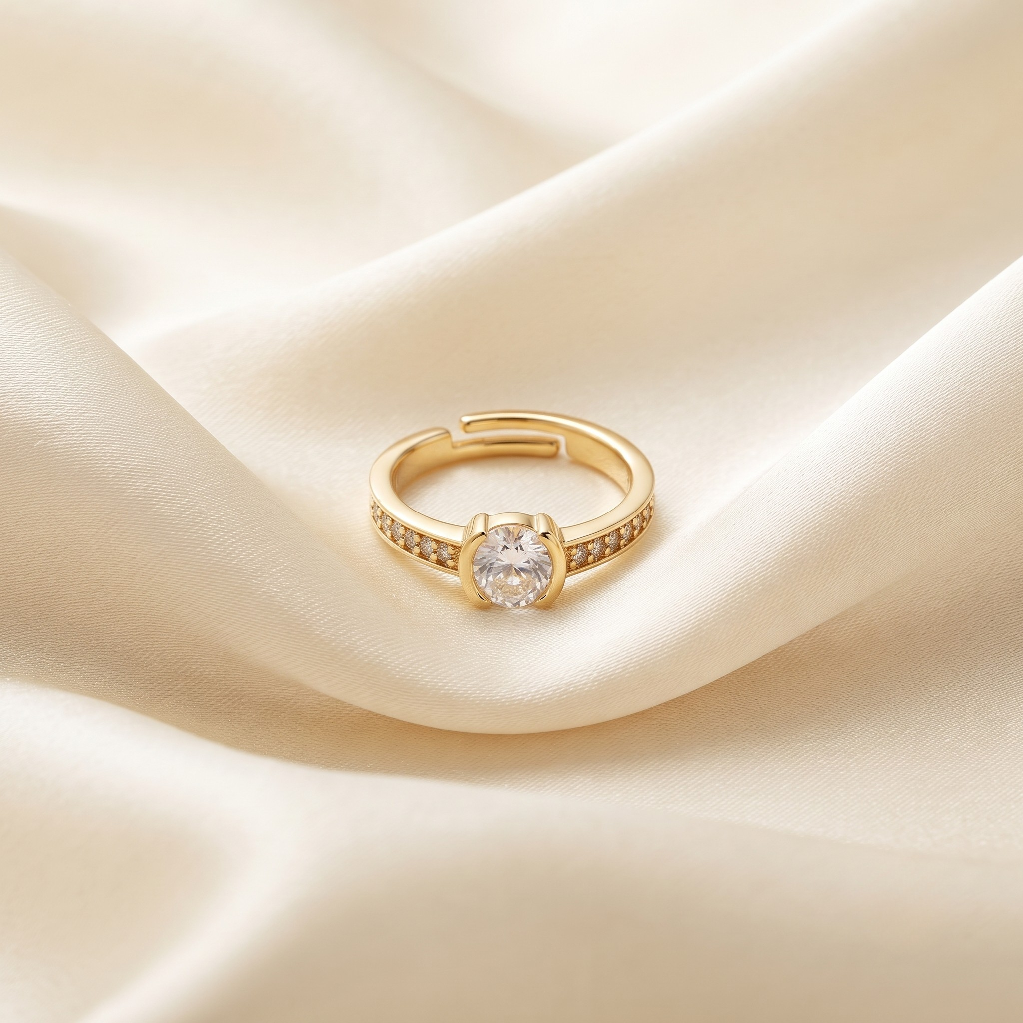 18K Gold Plated Ring Elegant Luxury Ring for Women