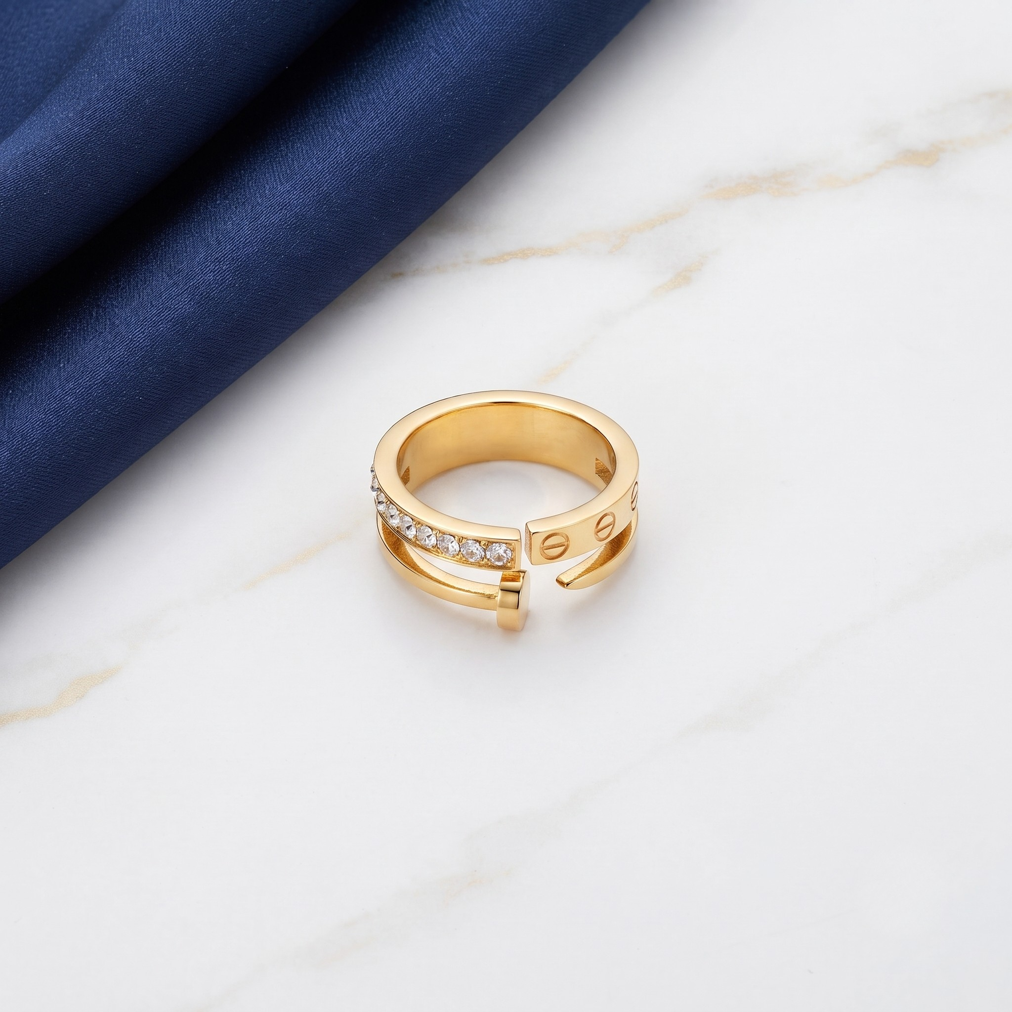 18K Gold Plated Ring Elegant Luxury Ring for Women