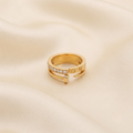 18K Gold Plated Ring Elegant Luxury Ring for Women