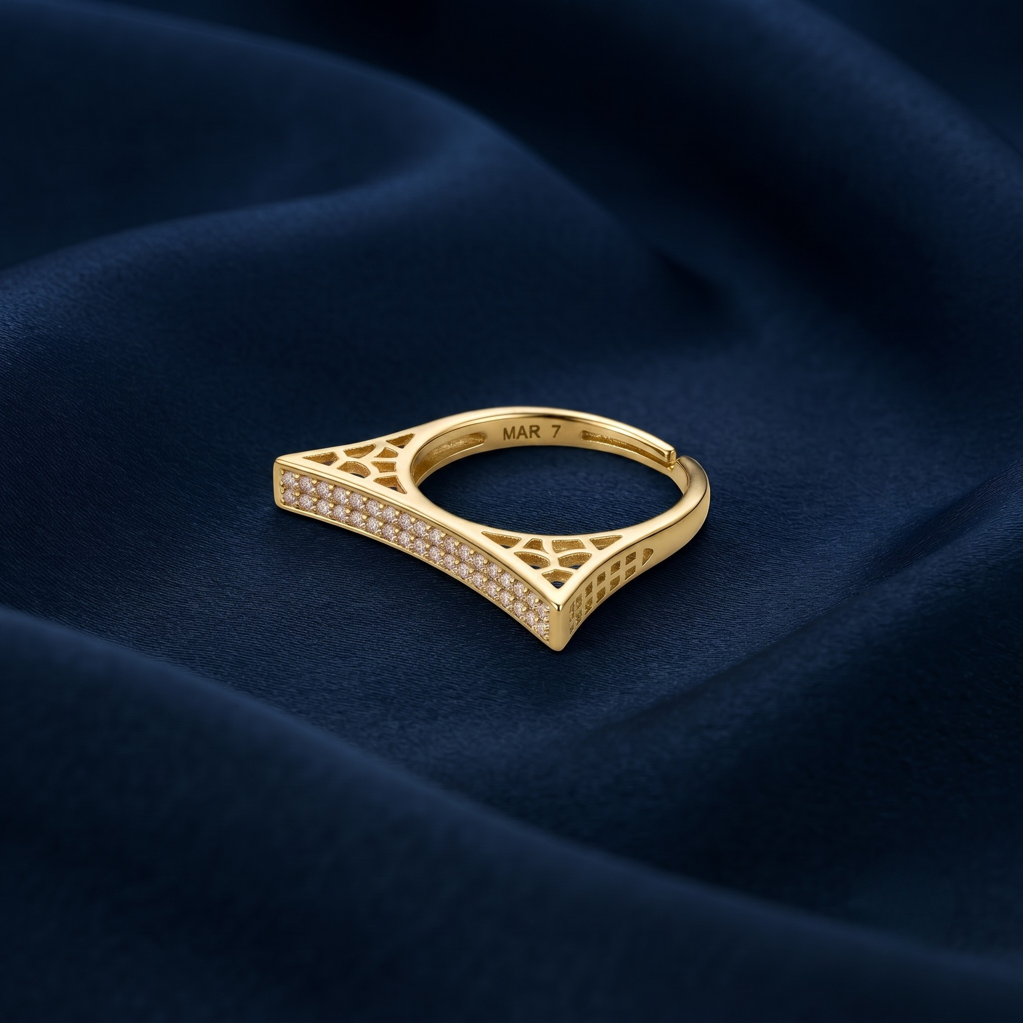 18K Gold Plated Ring Elegant Luxury Ring for Women
