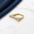 18K Gold Plated Ring Elegant Luxury Ring for Women