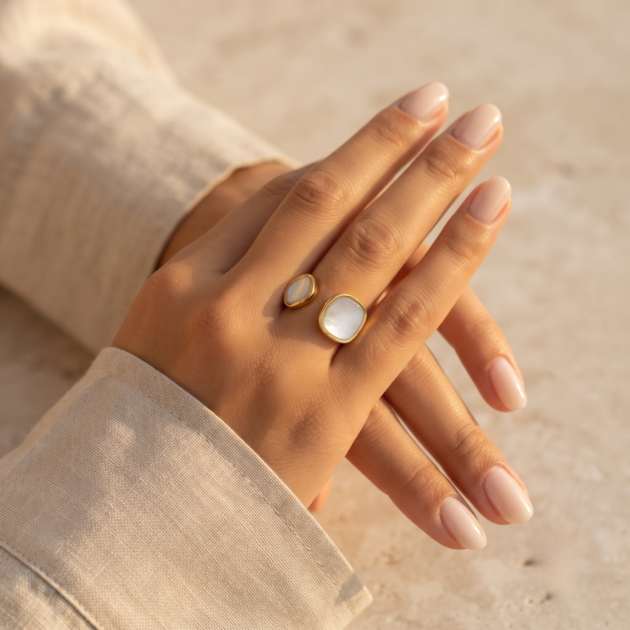 18K Gold Plated Ring Elegant Luxury Ring for Women