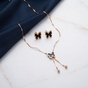 18K Gold Plated Necklace & Earring Set for Women